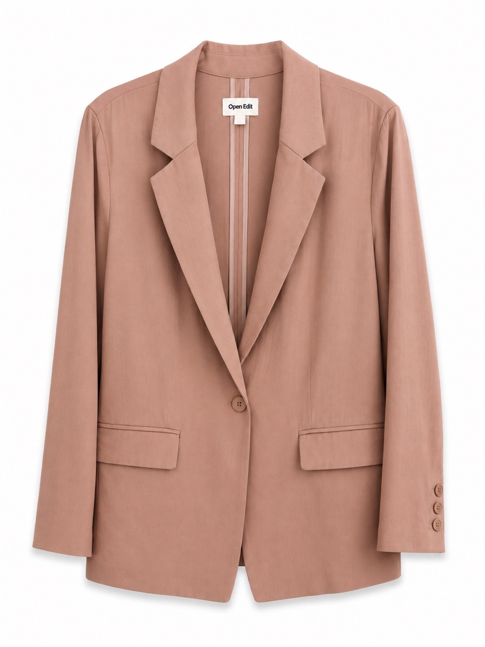 Open Edit Women's unlined Blazer Jacket in Dusty Rose